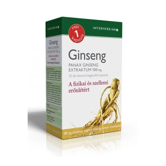 Interherb napi 1 Ginseng Extraktum kapszula 100mg 30x