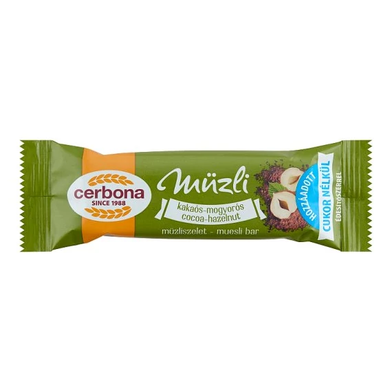 Cerbona szelet kakaós-mogyorós HCN 20g