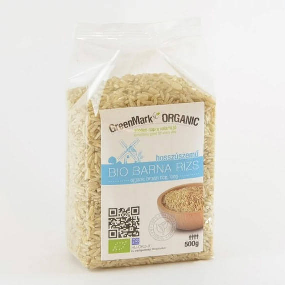 GreenMark bio Rizs barna hosszúszemű 500g