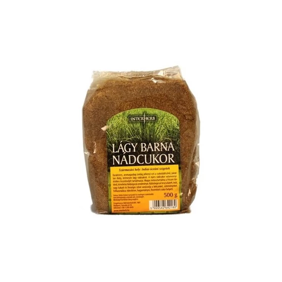 Interherb Gurman Nádcukor lágy sötétbarna 500g