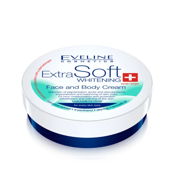 Eveline ExtraSoft Whitening arc és testápoló krém 200ml