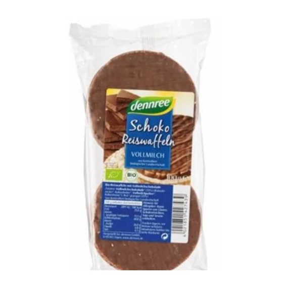 Dennree bio rizskorong tejcsokis 100g