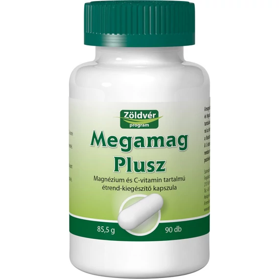 Zöldvér Megamag Plusz Magnézium és C-vitamin kapszula 90x