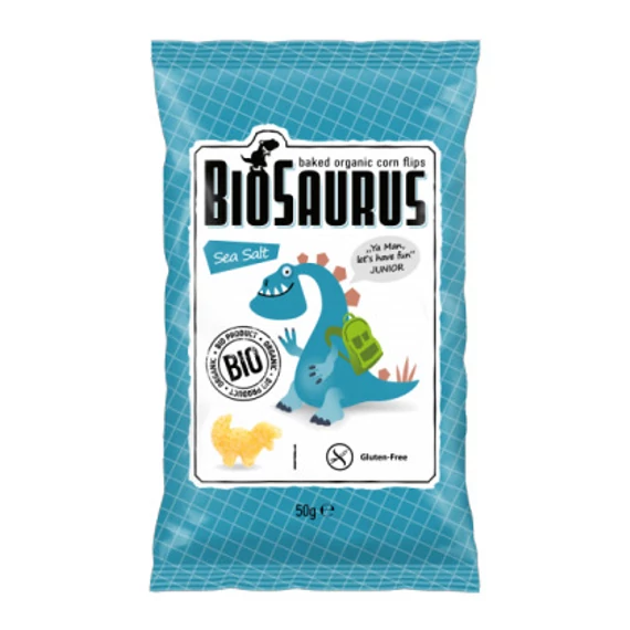 Biopont Kukoricás snack tengeri sós bio BioSaurus Junior 50g