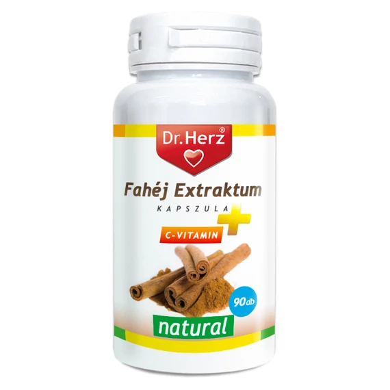 Dr Herz Fahéj Extraktum kapszula C vitaminnal 90x