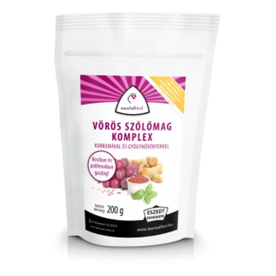 Pharmacoidea Mentalfitol vörös szőlőmag őrlemény+kurkuma 200g