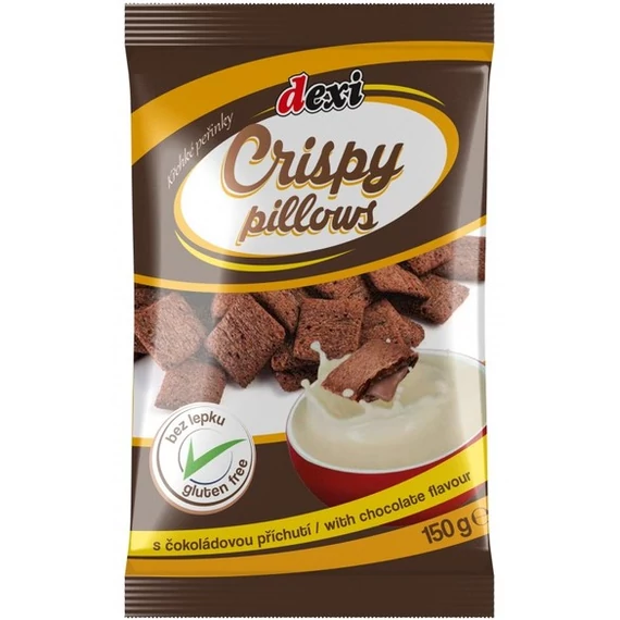 Dexi Crispy pillows csokoládé ízű párnák gluténmentes 150g