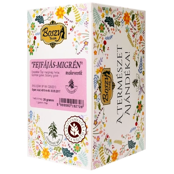 Boszy-tea Fejfájás-Migrén teakeverék filter 20x1g 20x