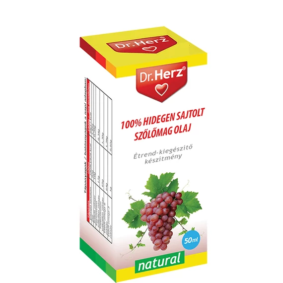 Dr Herz 100% hidegen sajtolt szőlőmagolaj 50ml