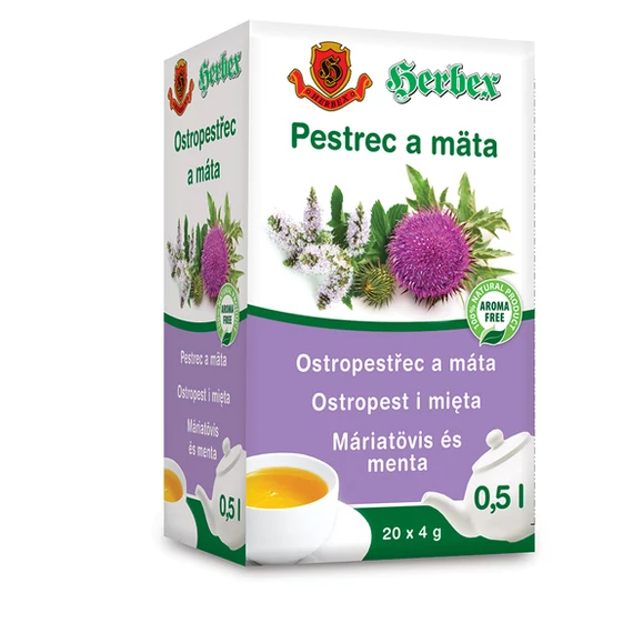 Herbex Máriatövis és menta 20x4g 80g