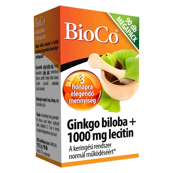 BioCo ginkgo biloba+1000mg Lecitin kapszula MEGAPACK 90x