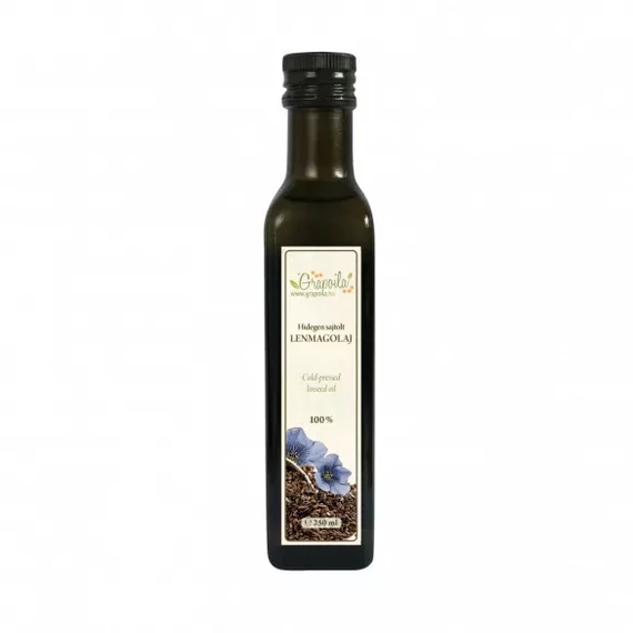 Grapoila 100% hidegen sajtolt Lenmagolaj 250ml