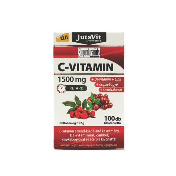 Jutavit C-vitamin 1500mg csipkebogyó acerola D3 tabletta 100x
