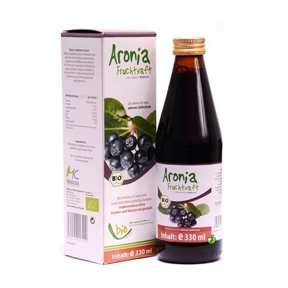 Medicura bio 100% Fekete Berkenye gyümölcslé 330ml
