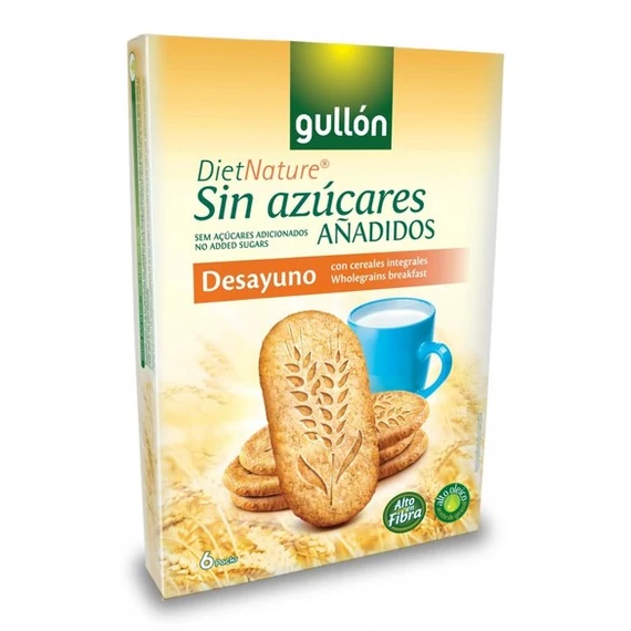 Gullon reggeliző keksz telj.kiőrl.gabonából édesítőszer. 216g