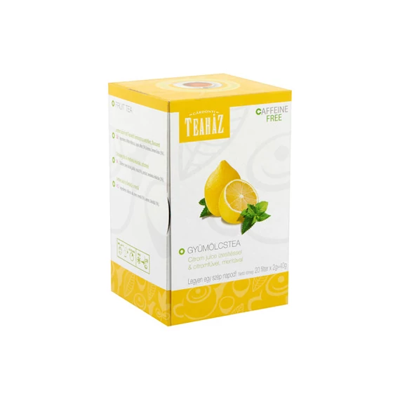 Gárdonyi Teaház 20x citrom juice és menta ízesítéssel 20x