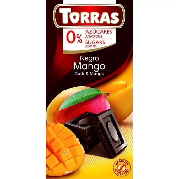 Torras Diabetikus étcsokoládé Mangós HCN 75g