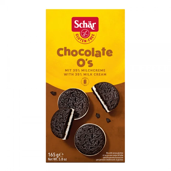 Schar gluténmentes kakaós keksz tejkrémes töltelékkel 165g
