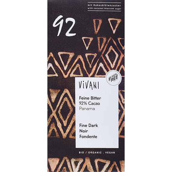 Vivani bio étcsokoládé 92% cacao 80g