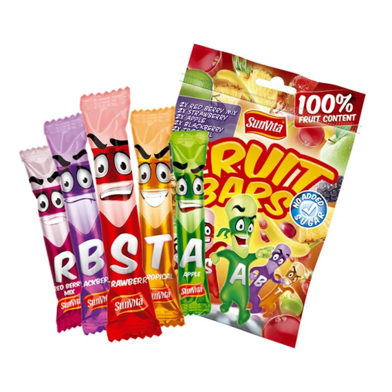 Sunvita gyümölcsszelet 10x15g vegyes Fruit Bars 150g