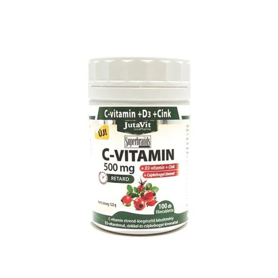 Jutavit C-vitamin 500mg csipkebogyó D3 nyújtott hatású 100x