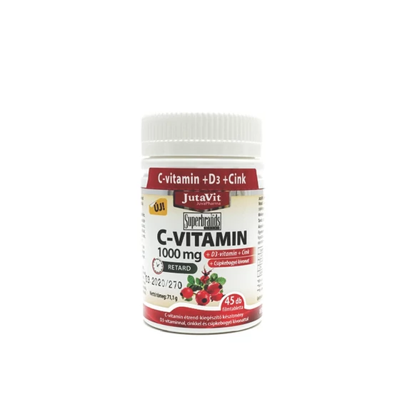 Jutavit C-vitamin 1000mg csipkebogyó D3 nyújtott hatású 45x