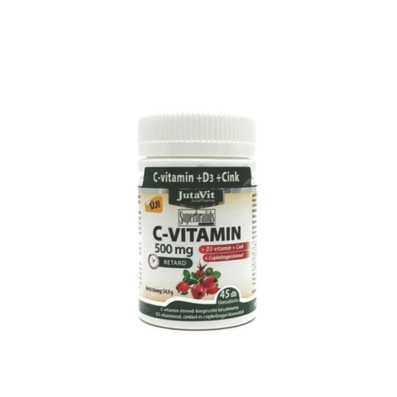 Jutavit C-vitamin 500mg csipkebogyó D3 nyújtott hatású 45x