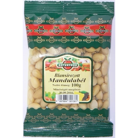 Naturfood mandulabél egész blansírozott 100g