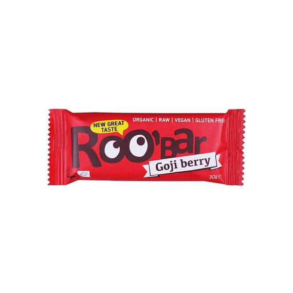 ROO'bar 100% Raw bio goji bogyós gyümölcsszelet 30g