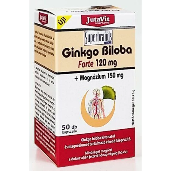 Jutavit Ginkgo Biloba forte 120mg +Mg 150mg kapszula 50x