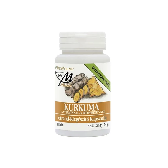 Dr.M Prémium Kurkuma C-vitaminnal és Bioperinnel kapsz. 80x