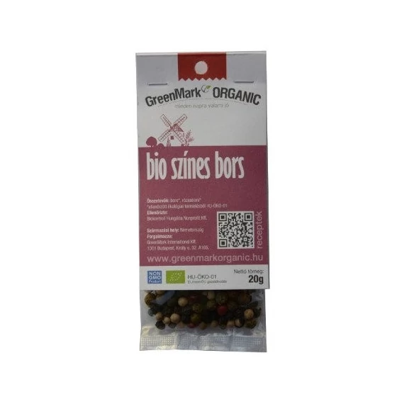 GreenMark bio színes bors egész 20g