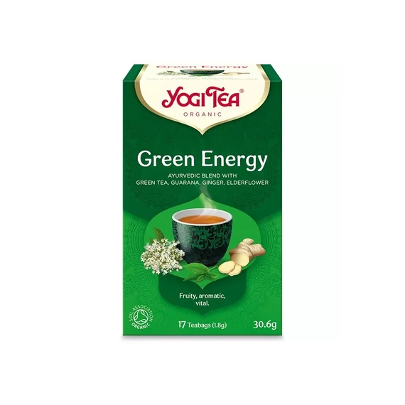 Yogi bio tea Ayurveda zöld energia gyógynövényekkel 17x