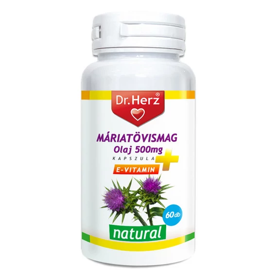 Dr Herz Máriatövismag kapszula 500 mg+E vitamin 60x