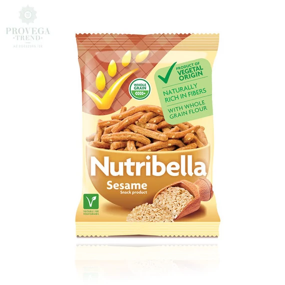 Nutribella szezámos,teljes kiőrlésű vegán snack 70g
