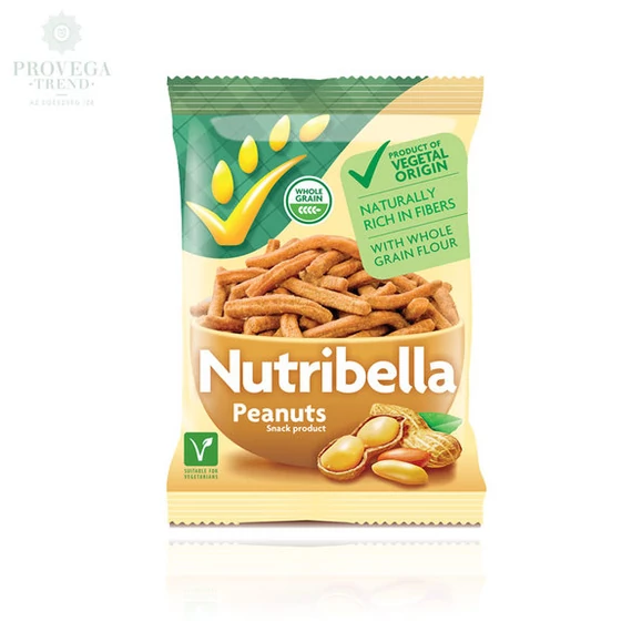 Nutribella földimogyorós,teljes kiőrlésű vegán snack 70g