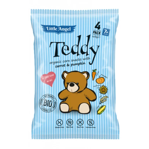 Biopont kukoricás snack Teddy bio 4*15g 60g