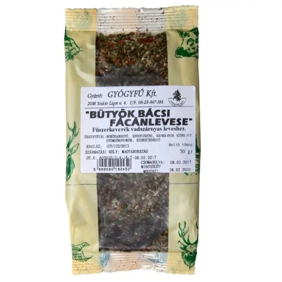 Gyógyfű fűszerkeverék Bütyök bácsi fácánlevese 50g
