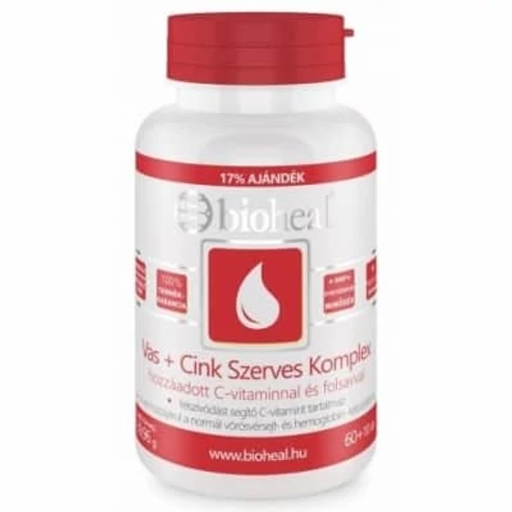 Bioheal Vas+Cink szerves komplex c-vitaminnal folsavval 70x