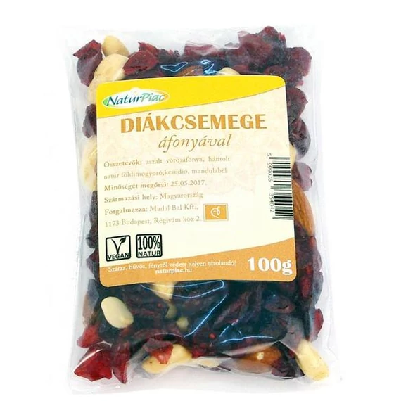 NaturPiac Diákcsemege áfonyával 100g
