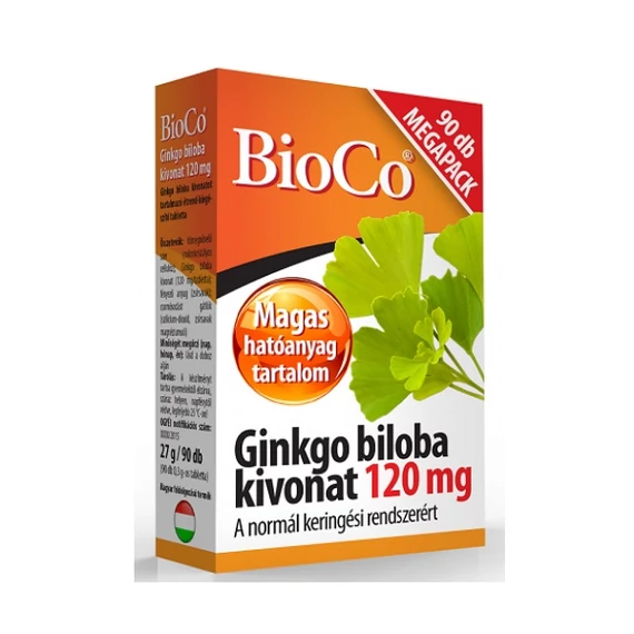 BioCo Ginkgo Biloba kivonat 120mg tabletta MEGAPACK 90x