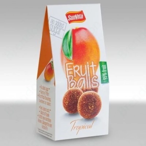Sunvita gyümölcsgolyó trópusi mangópor boritásban 80g