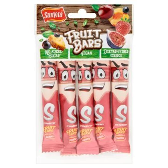 Sunvita gyümölcsszelet epres 5x15g Fruit Bars 75g