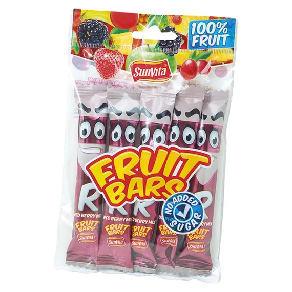 Sunvita gyümölcsszelet piros bogyós 5x15g Fruit Bars 75g