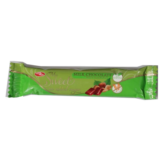 Mysweet tejcsokoládé szelet mogyoródarabokkal 26g