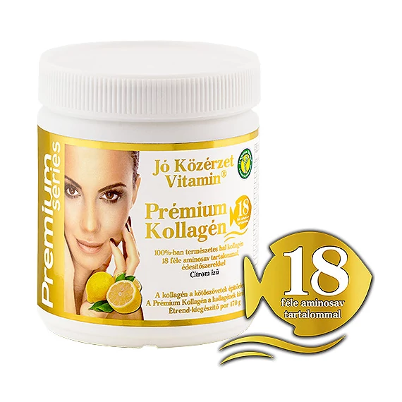 Jó közérzet Prémium Kollagén por citrom+18 aminosav 170g