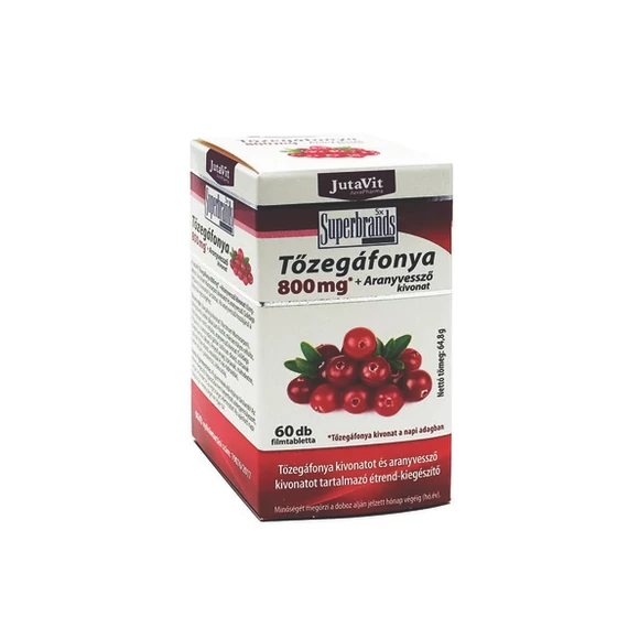 Jutavit Tőzegáfonya 800mg +aranyvessző tabletta 60x