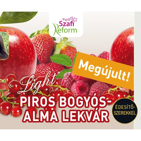 Szafi Reform piros bogyós-alma lekvár light 350g