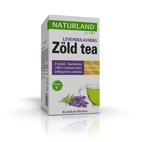 Naturland Prémium Zöld tea levendulavirággal 20x1,5g 20x
