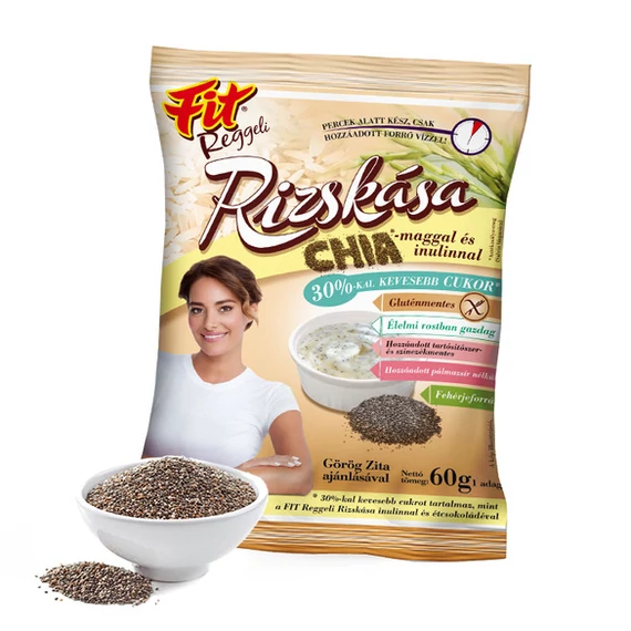 Fit reggeli rizskása chia-maggal és inulinnal gluténm. 60g
